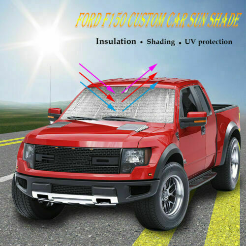 Front Windshield Sunshade UV Ray Reflectiver Sun Shade Visor for 2015+ Ford F150