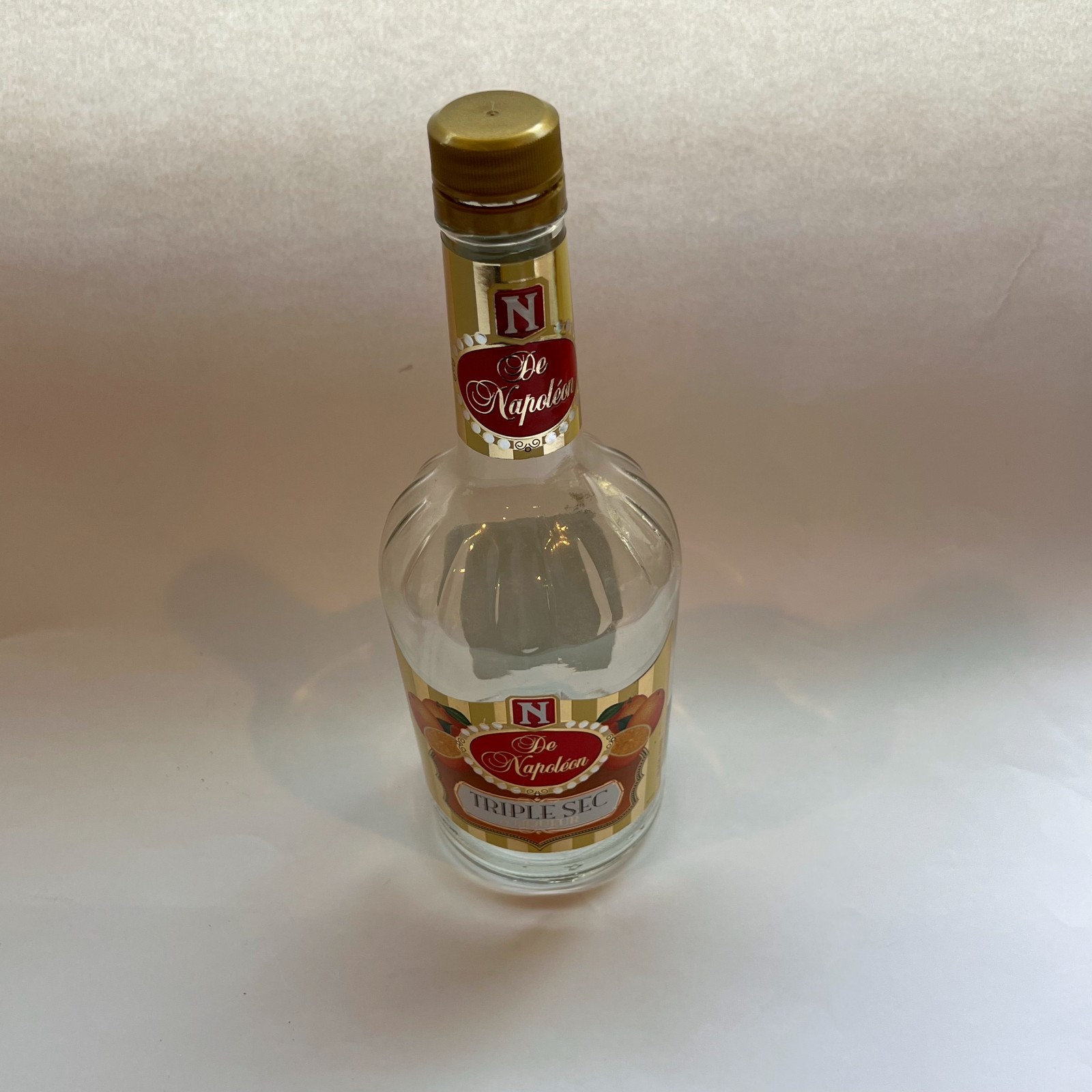 De Napoleon Triple Sec Liqueur - Empty Bottle - 750ml with Cap