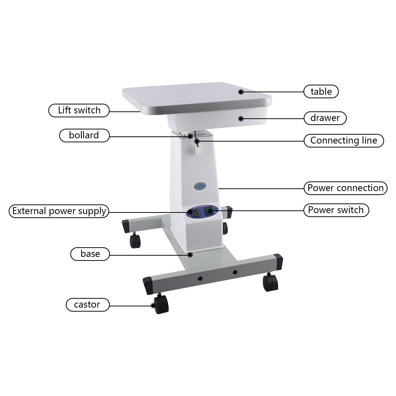 Electric Optometry Instrument Optical Table Optometry Lift Table Load 15kg