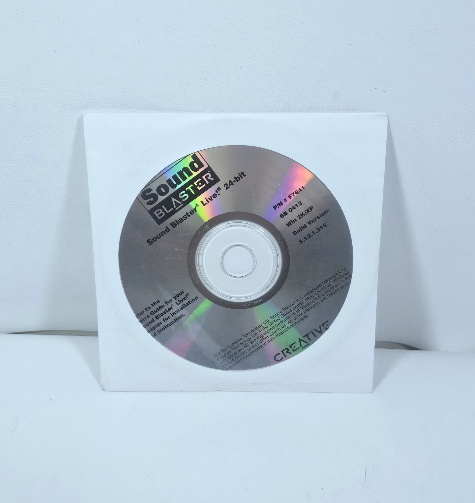 Sound Blaster Live! by Creative 24 bit Win 2k/Win XP Install Disk Only