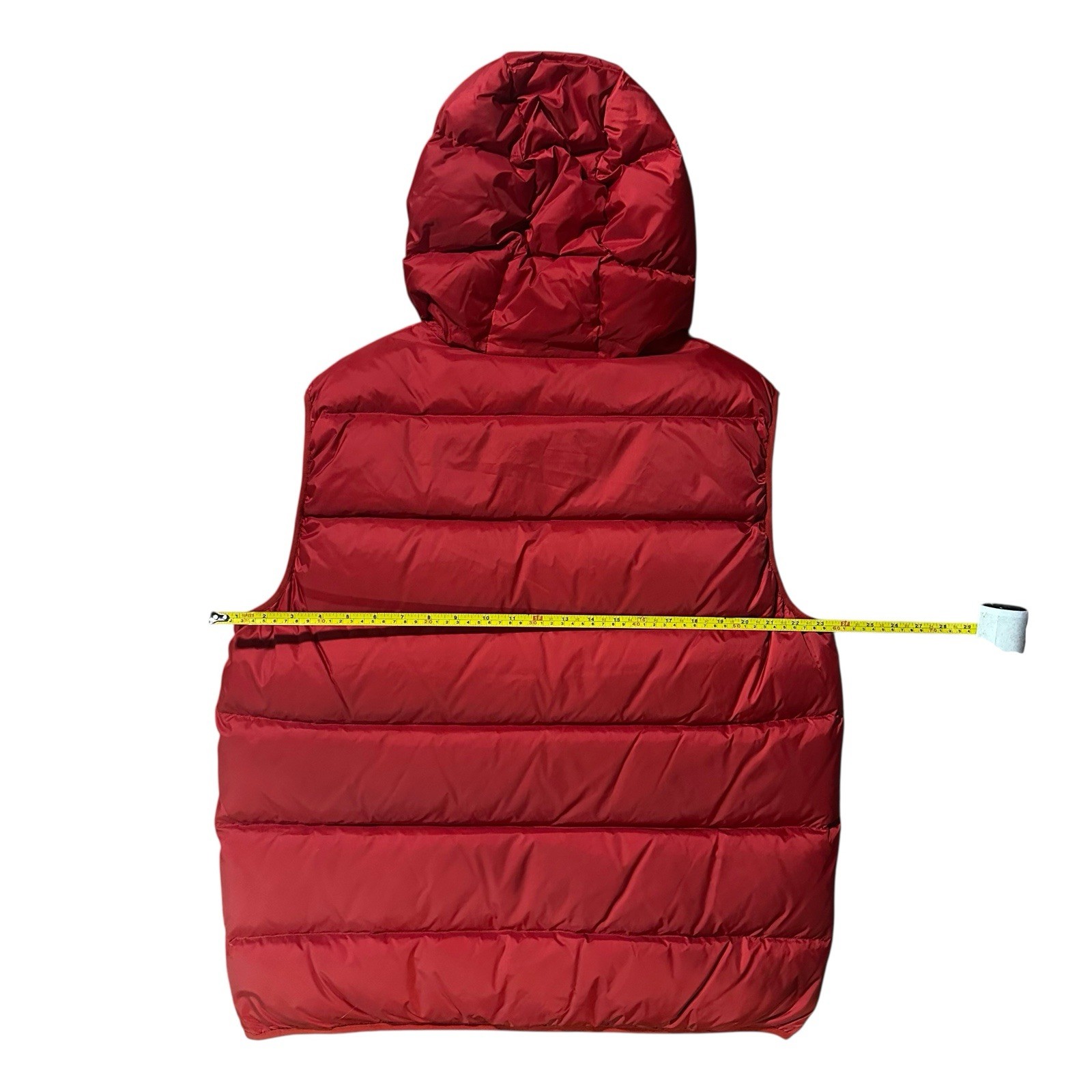 Michael Kors Red Blue Hooded Down Puffer Vest Weather Engineered Size XL