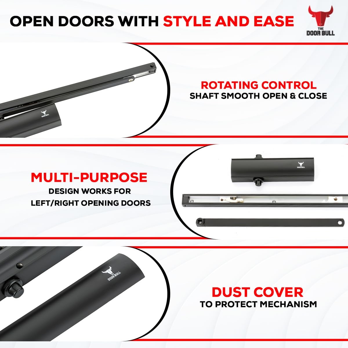 Automatic Adjustable Closers, Sexy and Solid Hydraulic Auto Door-Closer, Residen