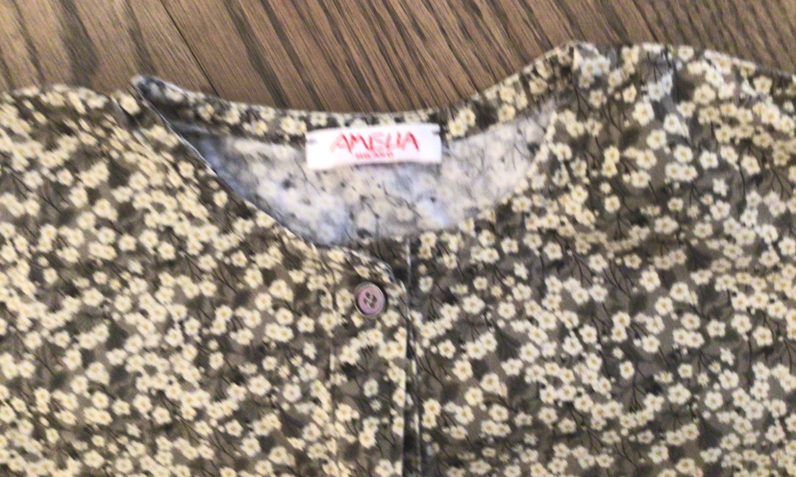 AMELIA GIRLS FLORAL PRINT GREEN LONG SLEEVE BLOUSE TOP SIZE 3