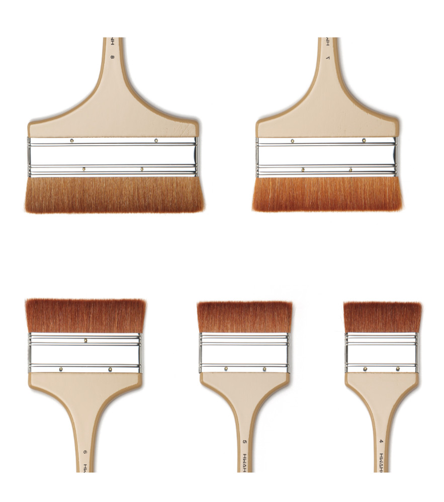 HWAHONG Artist Background Painting Paint Brushes Wide Flat Flat Brush 132 Series