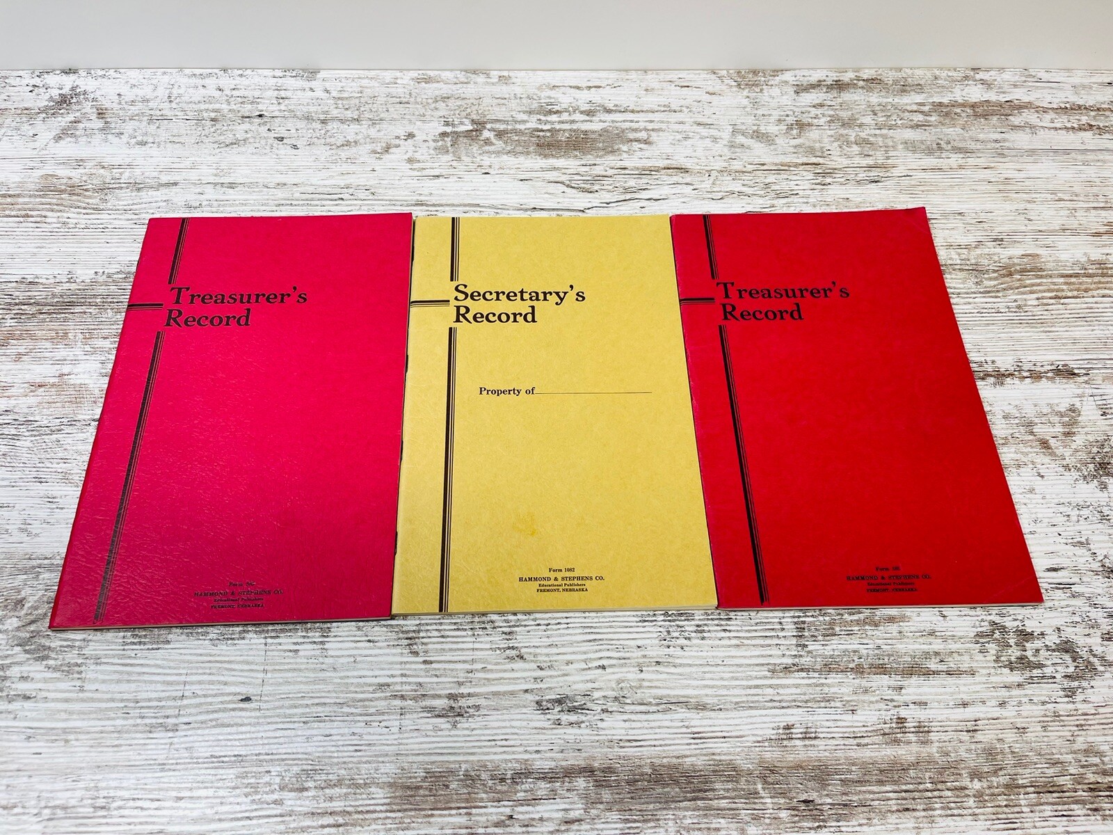 VTG TREASURER'S SECRETARY'S RECORD KEEPING BOOKS HAMMOND & STEPHENS 3 NEW