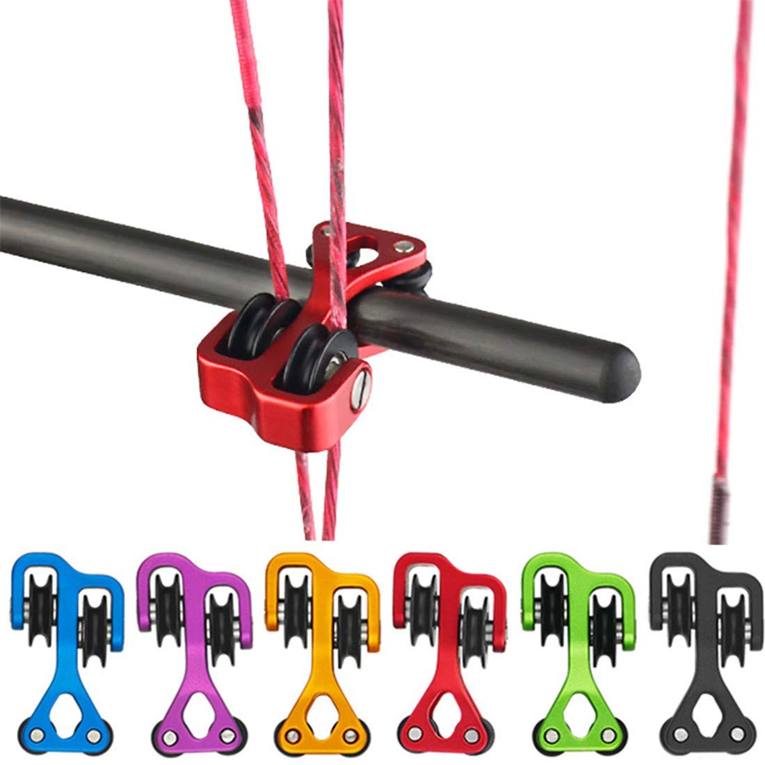 Aluminum Compound Bow Cable Slide Archery String Splitter Blue