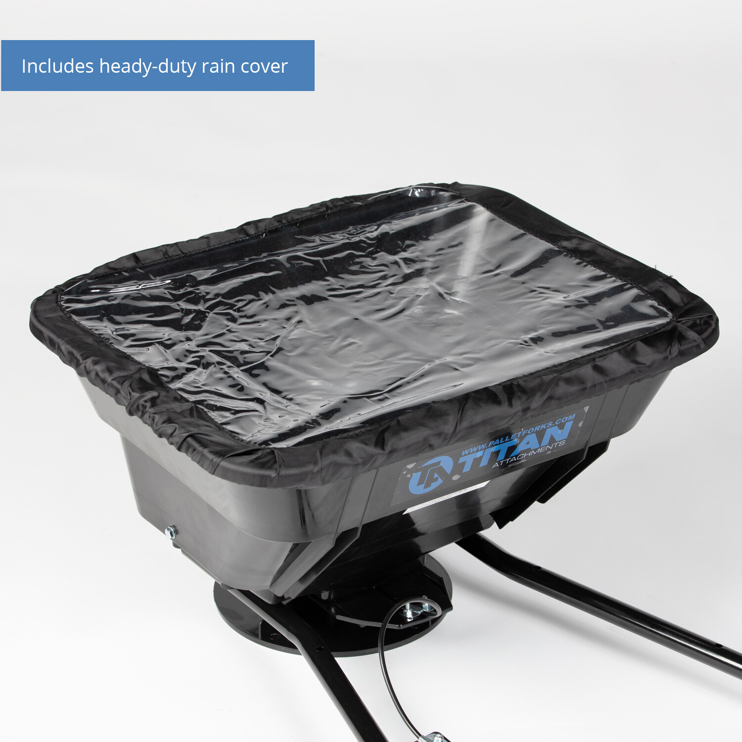 Titan Attachments 12 Volt ATV/UTV Broadcast Spreader, 80 LB Capacity, With Rain