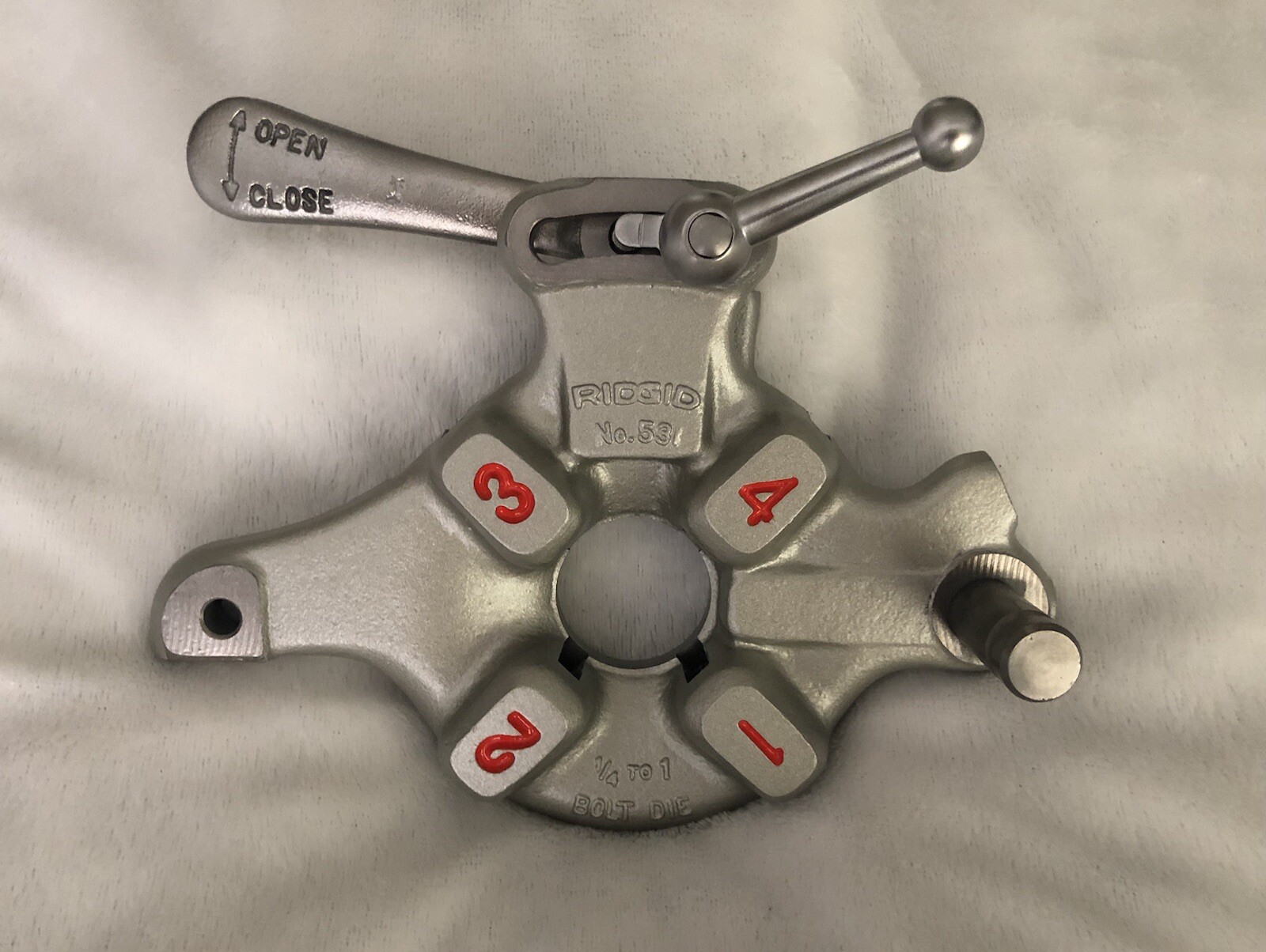 RIDGID 531 Threading Machine Die Head, Auto Oiling, Bolt Die Head, 1/4”-2”