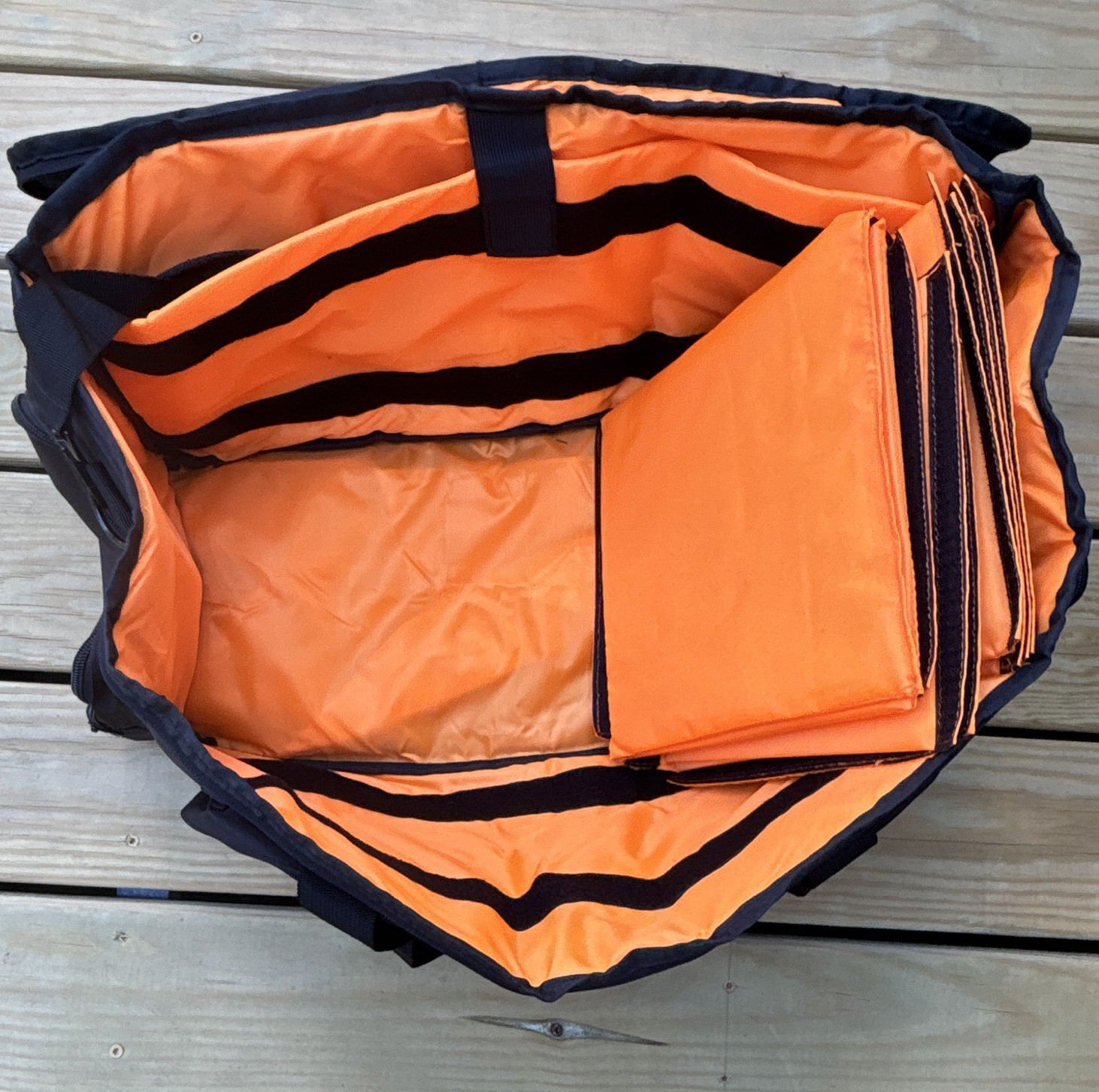 Small Black/Orange Padded Nylon Multipurpose Gear Bag w/ Strap & Zipper $70msrp