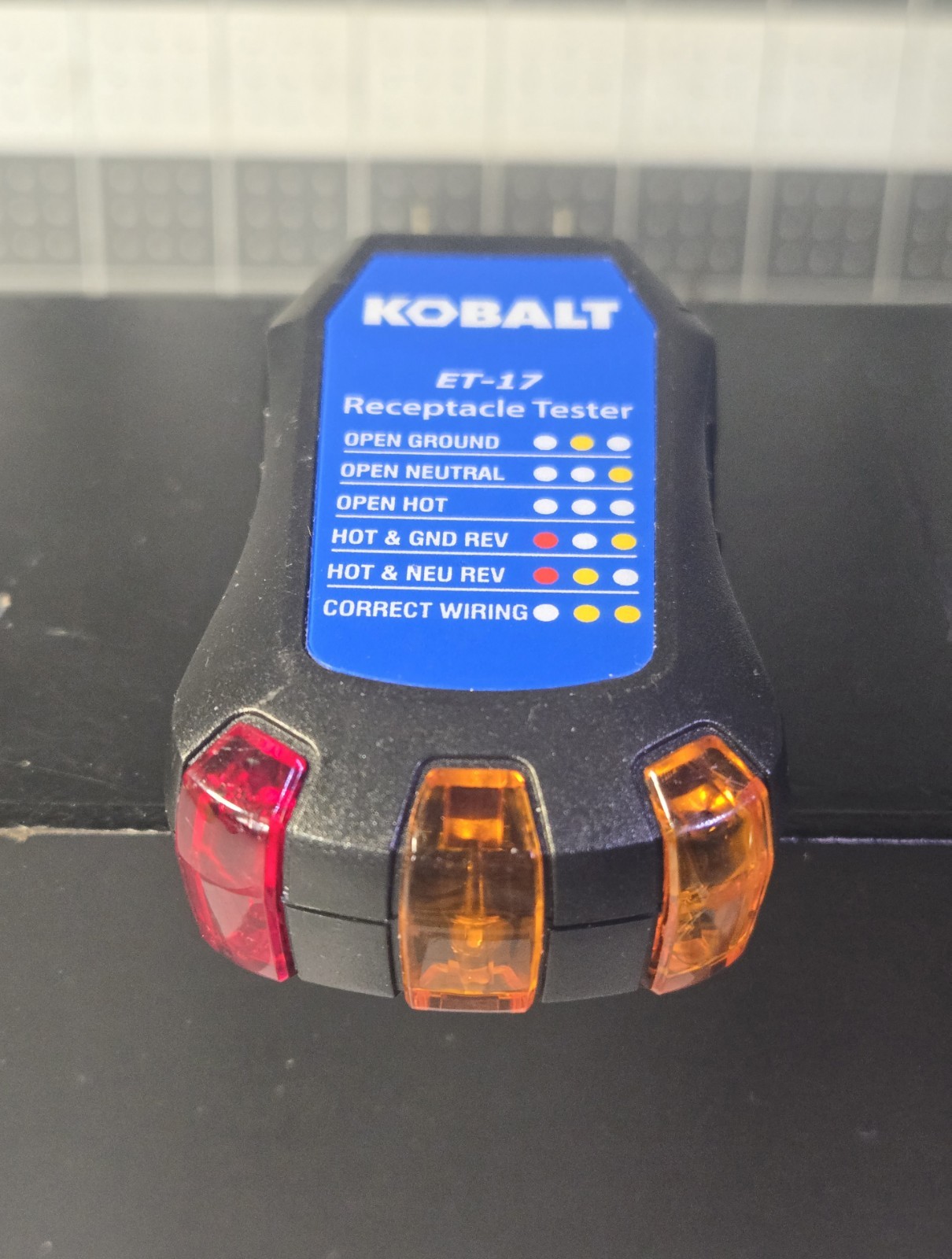 Kobalt Tools Electric Receptacle Tester GFCI ET-18 E354983 EUC- Tested.