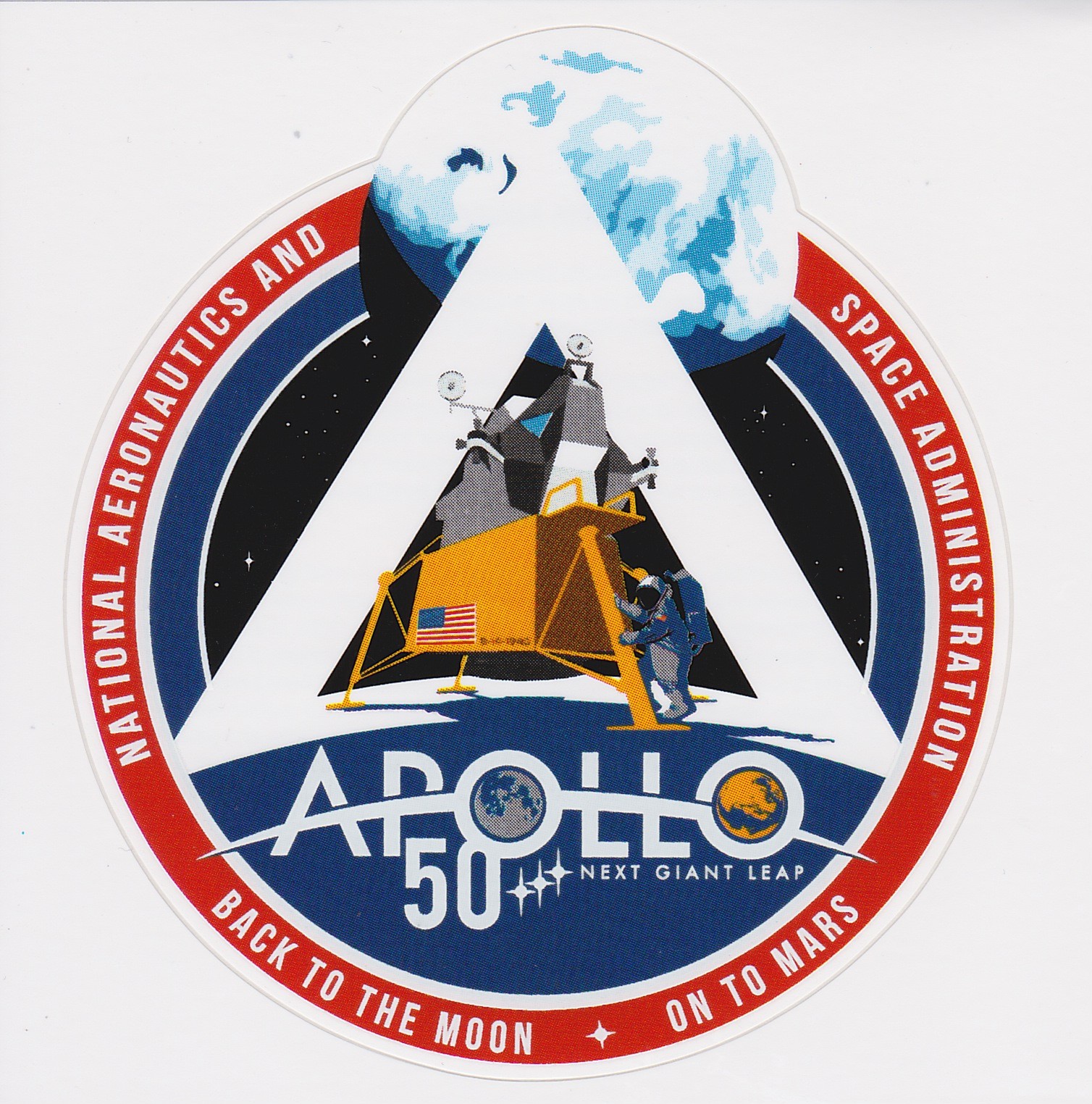 NASA Apollo 50th Anniversary Vinyl Decal Sticker 4.5"