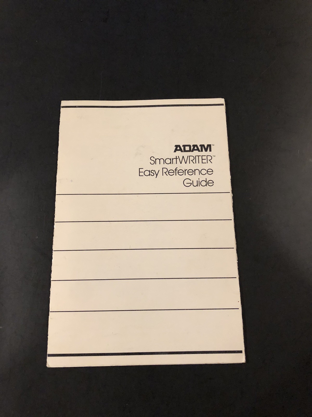 Coleco Adam Smart Writer Easy Reference guide manual Only