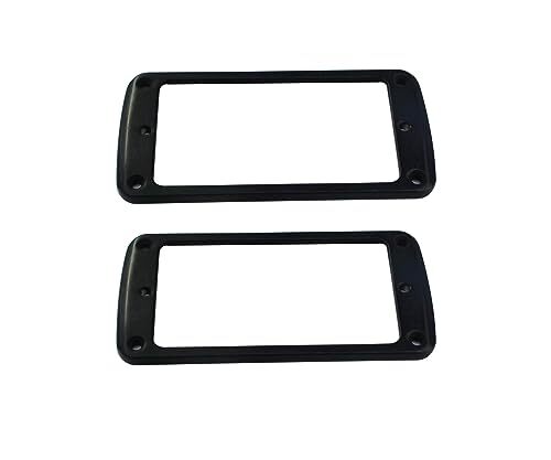 Guyker Metal Flat Humbucker Cover Pickup Mounting Ring Set - Bridge Neck Pick...