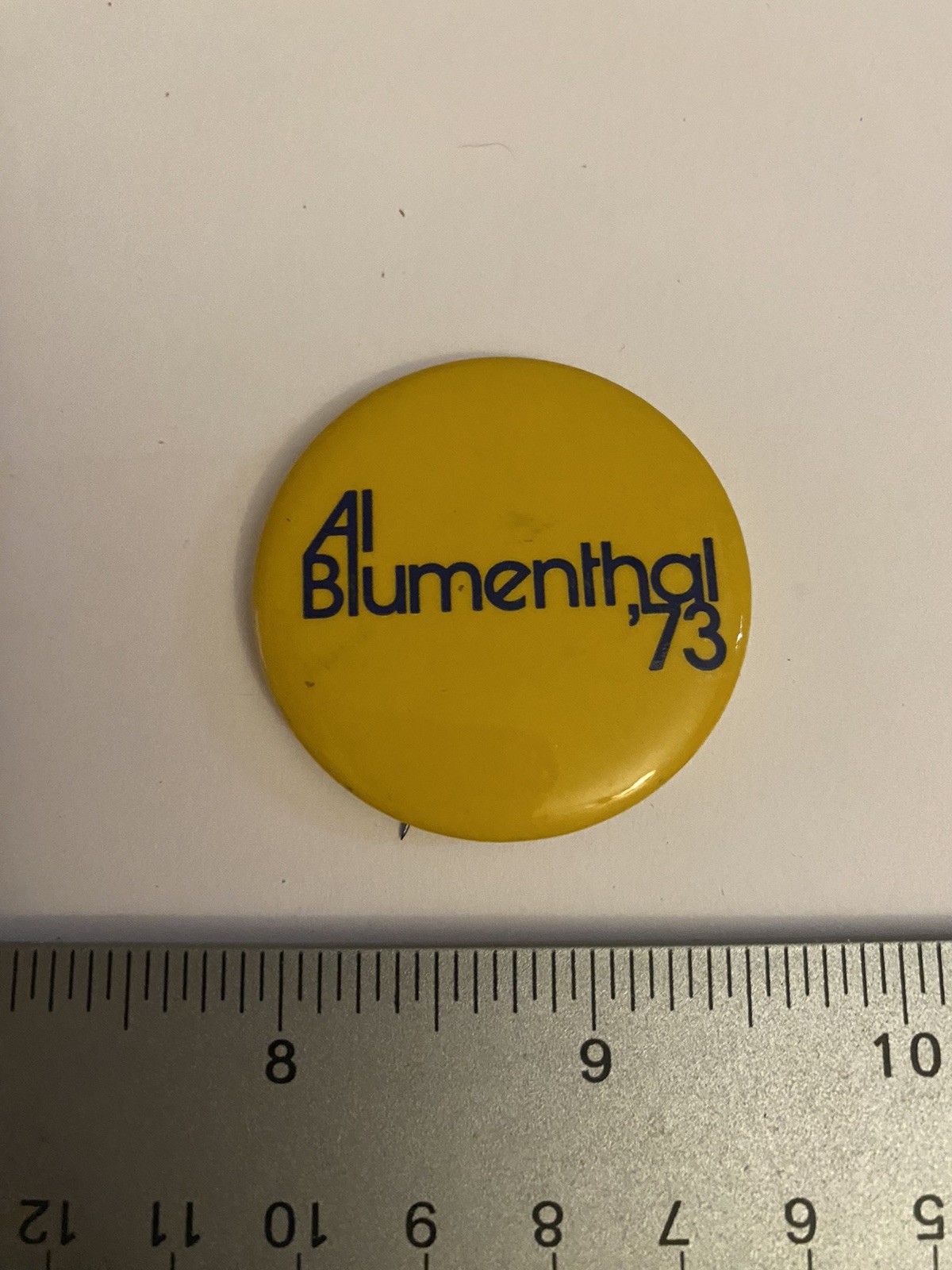 Al Blumenthal ‘73 New York Pin Back Button P141