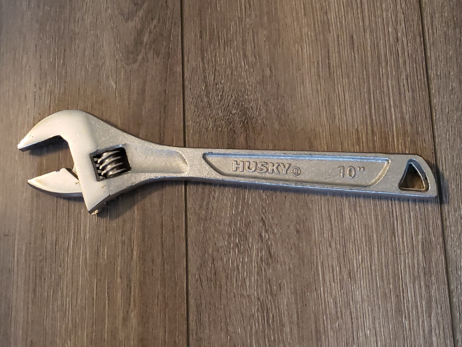 Husky Chrome Adjustable Wrench 10" Long 250mm 857666 1.5" Max Open Free Shipping