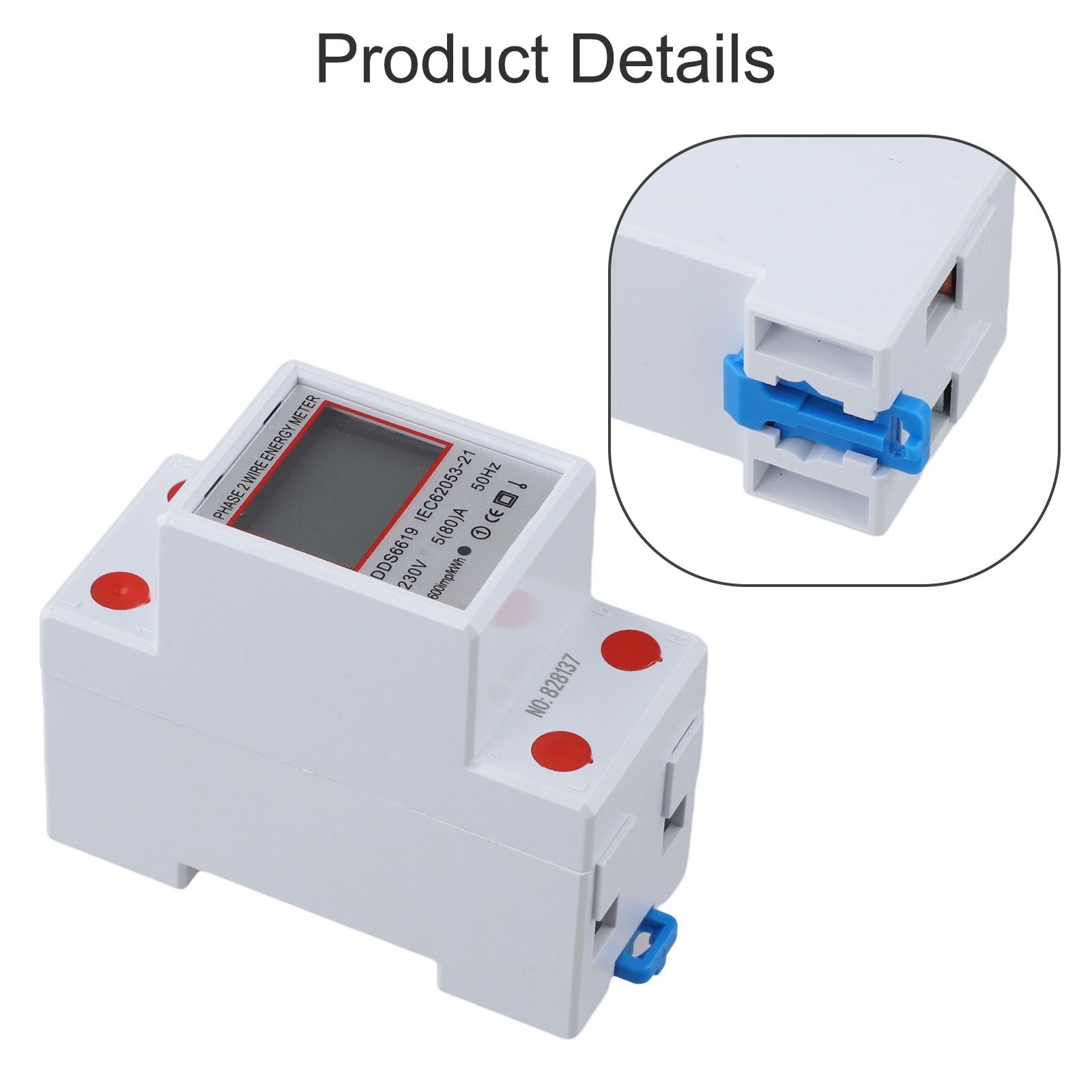 Digital Power Meter Energy Meter Installation Convenience KWh Consumption