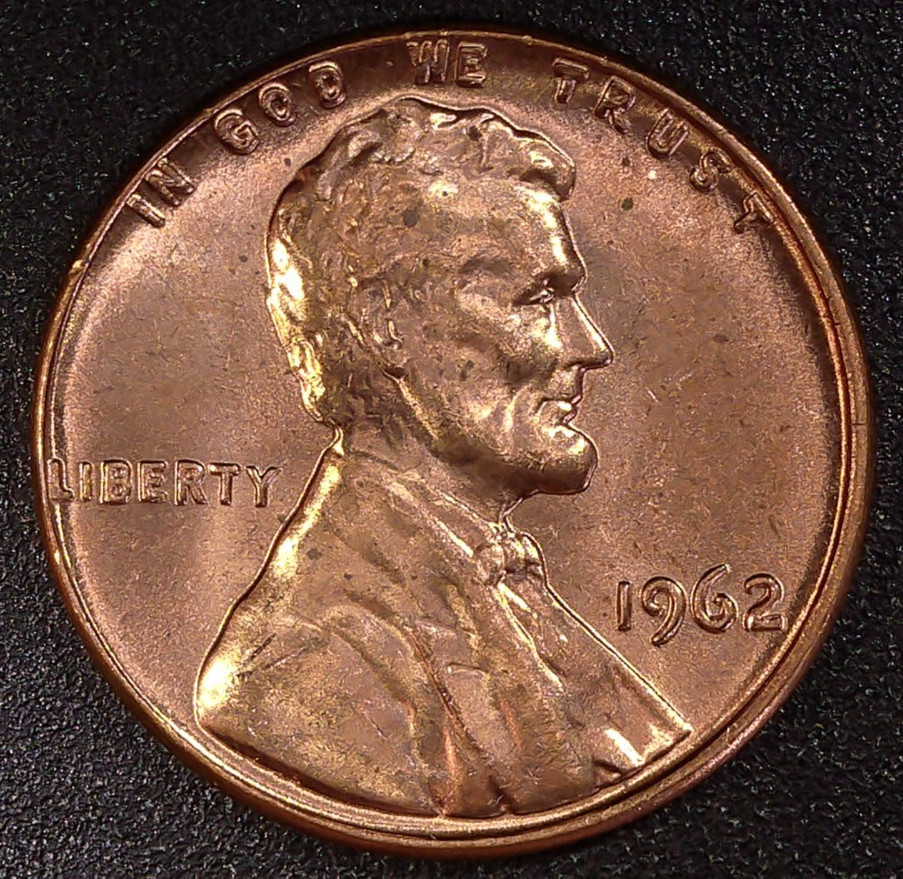 1962-P Copper 3.1 Red 1c Lincoln Penny Cent Brilliant Uncirculated Philadelphia