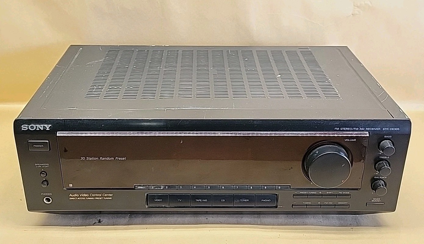 Sony STR-DE305 FM Stereo/FM-AM Receiver AV Control Center No Remote - Tested!