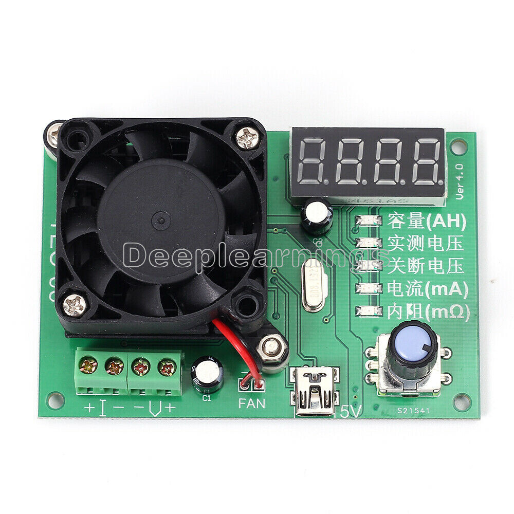 16W Electric Load Max 500AH TEC-06 Battery Capacity Tester LED Display w/ Fan