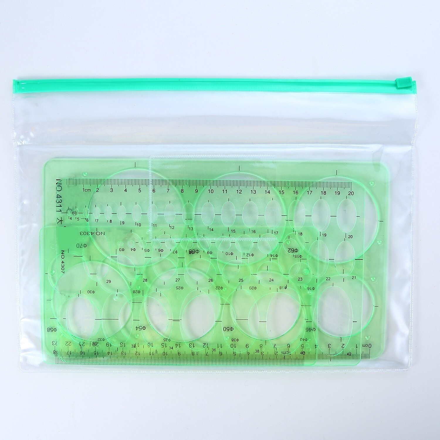 Circle Template 3 Pieces Plastic Circle and Oval Templates Measuring Template...