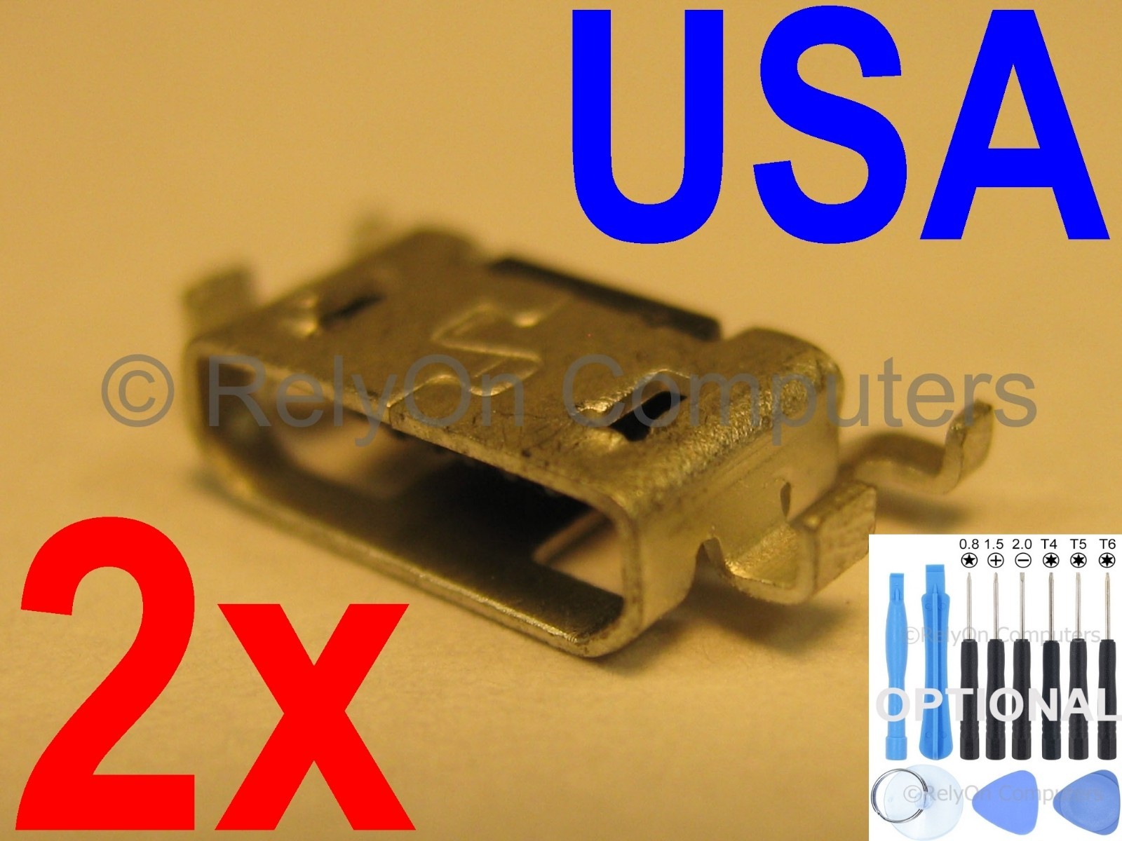 2x Micro USB Charging Port for Motorola Moto G2 XT1063 XT1064 XT1068 XT1072 USA