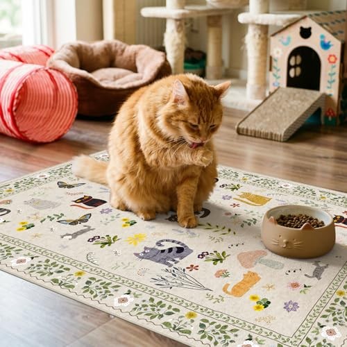 Small Area Rugs for Entryway: Washable Kitchen Runner Rug Non Slip 2x3 Beige