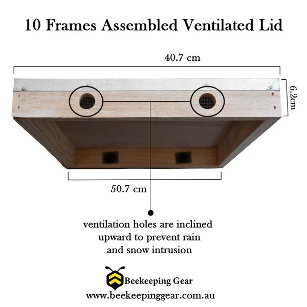Assembled Beehive Lid With Ventilation