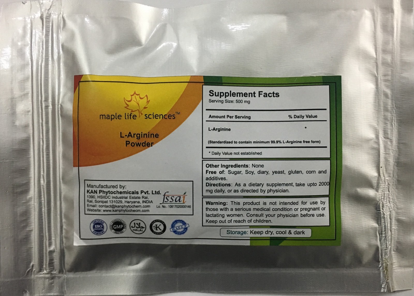 L-Arginine Powder  pure  & High Quality
