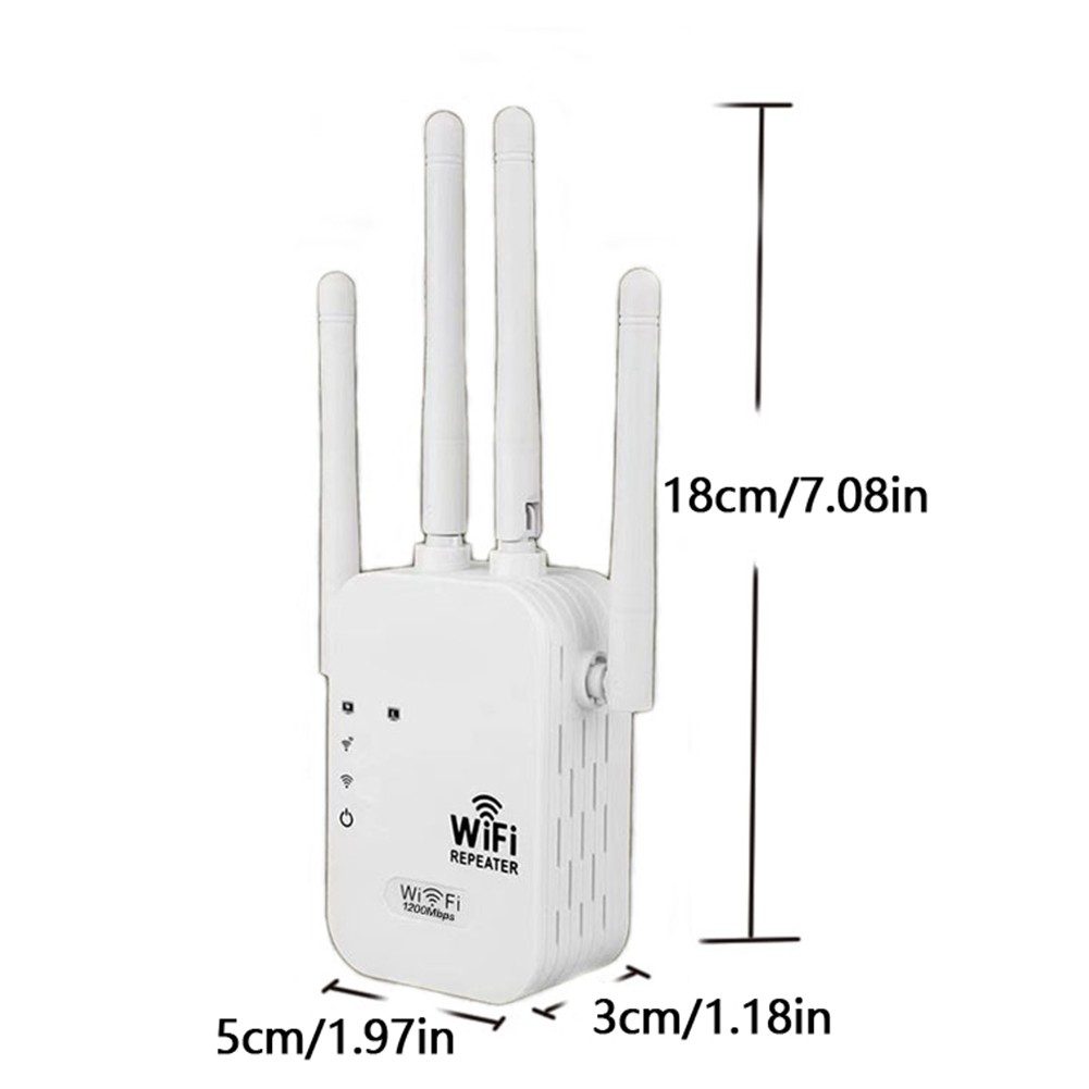 1200Mbps WiFi Range Extender Repeater Wireless Amplifier Router Signal Booster