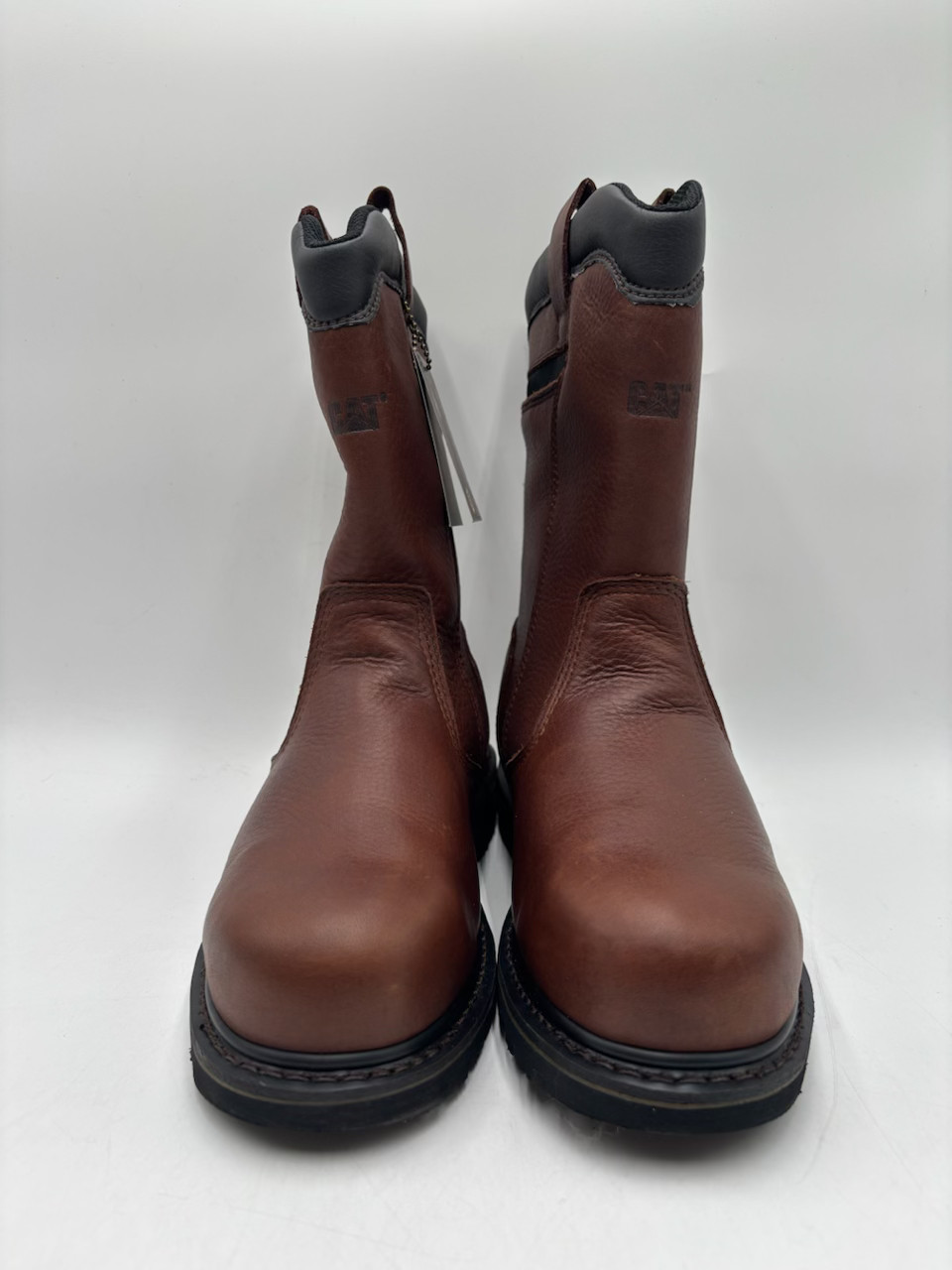 CAT ELKHART WP W-PLATE Men's NEW Steel-Toe Work Boot Brown Multiple Sizes