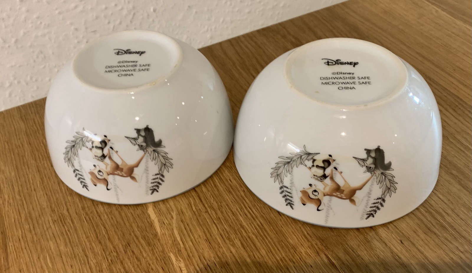 Disney 14 cm Cereal Bowl - Bambi & Thumper . VGC Set of 2
