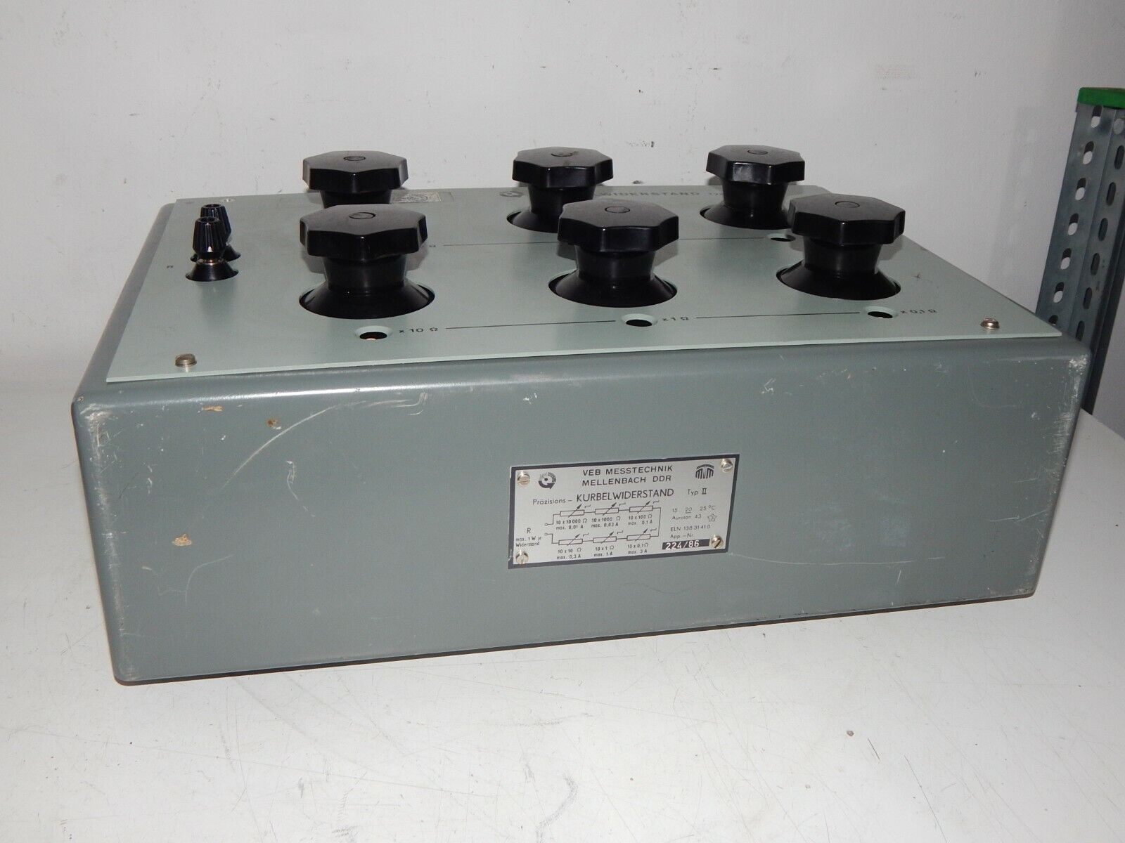 Measuring device precision crank resistance Type II VEB resistance box...
