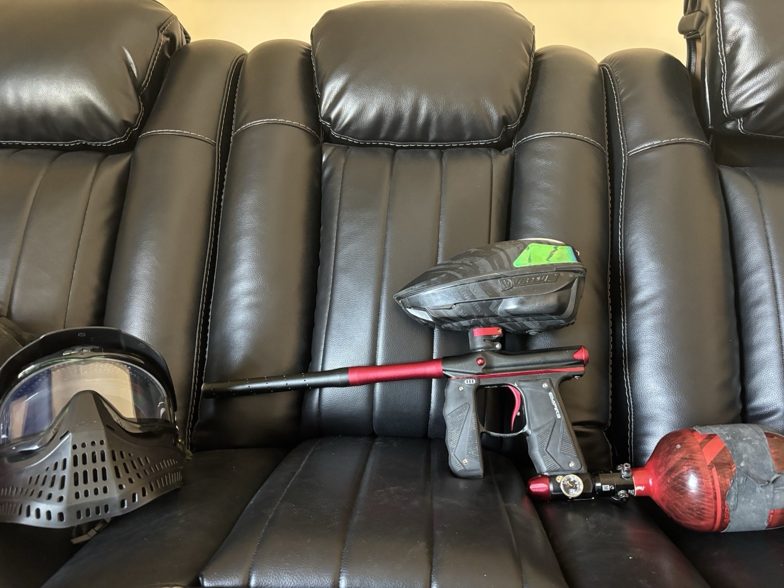 Empire mini GS Paintball Marker  w/ Hopper, Air Tank & Mask