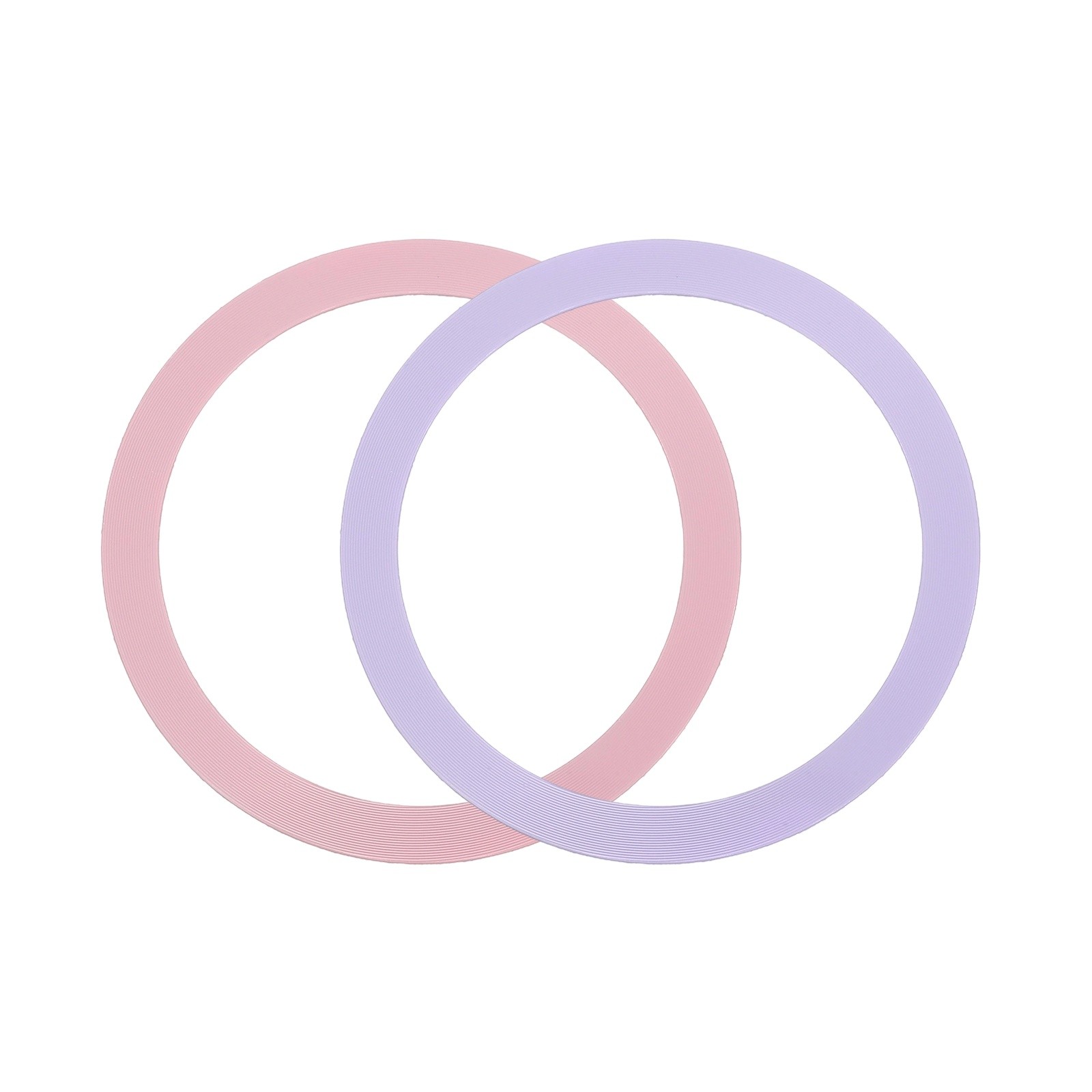 2 Pcs Pink, Purple Magnetic Adapter Ring Wireless Charger Conversion Kit