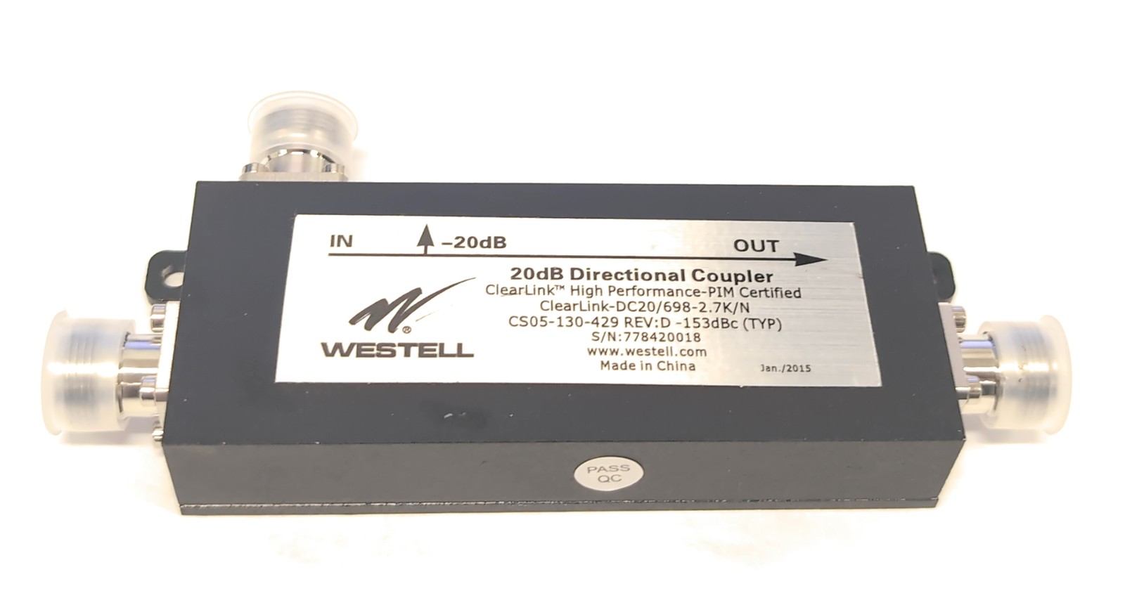 New Westell 698-2700Mhz Directional Coupler -20dB CS05-130-429 N Connector
