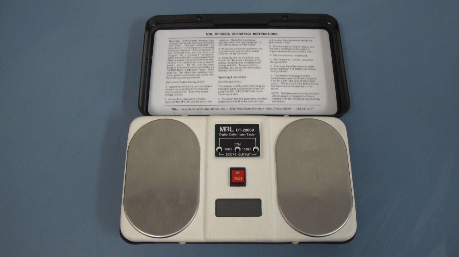 MRL Model DT-2000A Digital DEFIB. Tester AED Tester