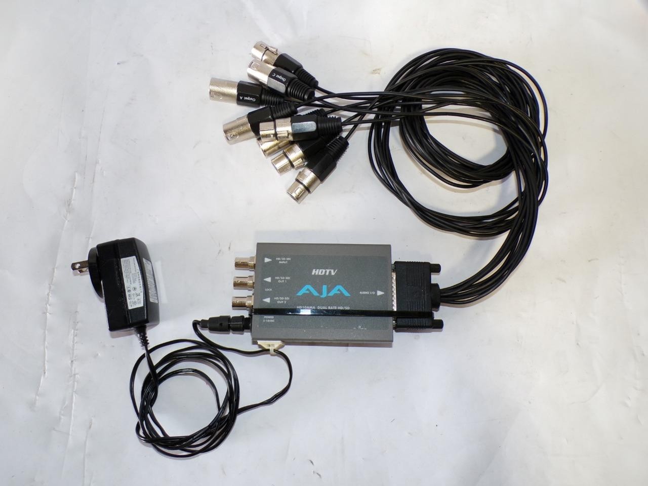 AJA HD10AMA HD-SDI 8 Ch Analog Audio Embedder w/ Cables & Power Supply (V5697)