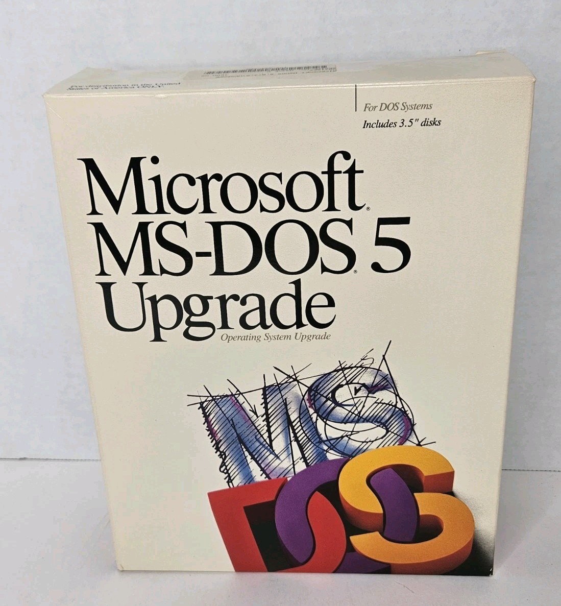 Microsoft MS-DOS 5.0 Upgrade 3.5" Software Operating System Disks NEW Open Box