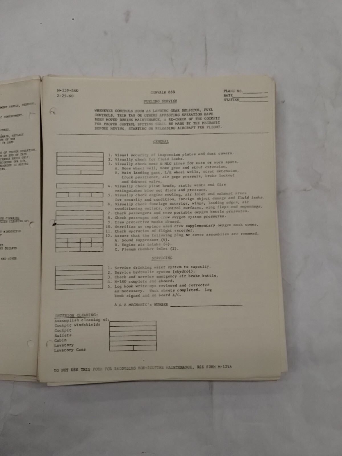 Trans World Airlines Convair 880 Maintenance Study Guide-Original