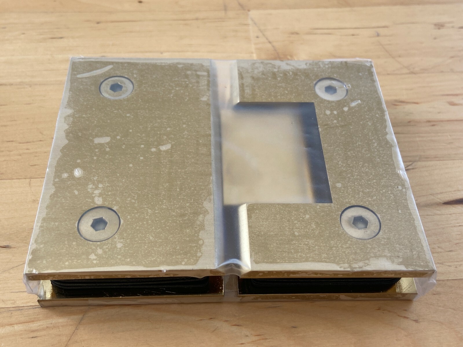 Ideal H-ISH222EDBG Glass to Glass Hinge 180 Degree Brushed Gold ISH222EDBG New