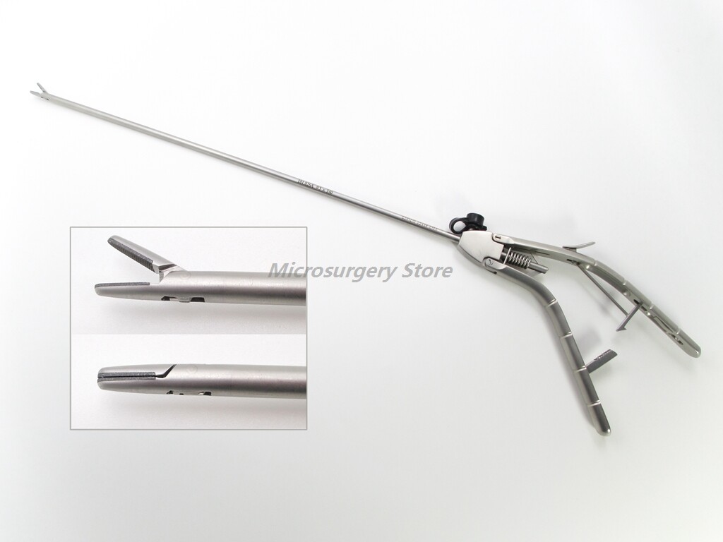 5mm Laparoscope Laparoscopy Gun shaped Needle Holder Forceps Straight Head