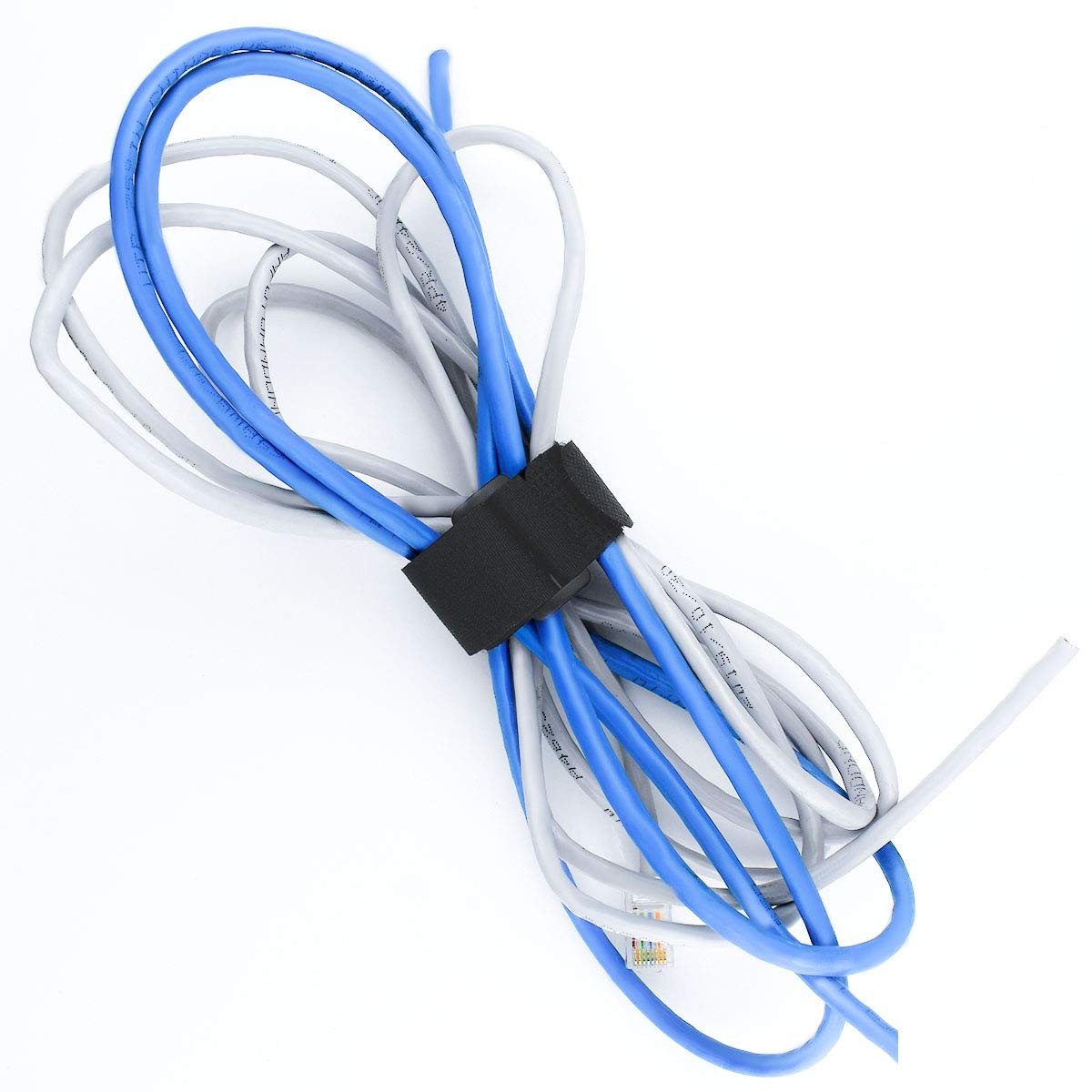 20 Pack Reusable Cinch Straps Fastening Cable Nylon Hook and Black