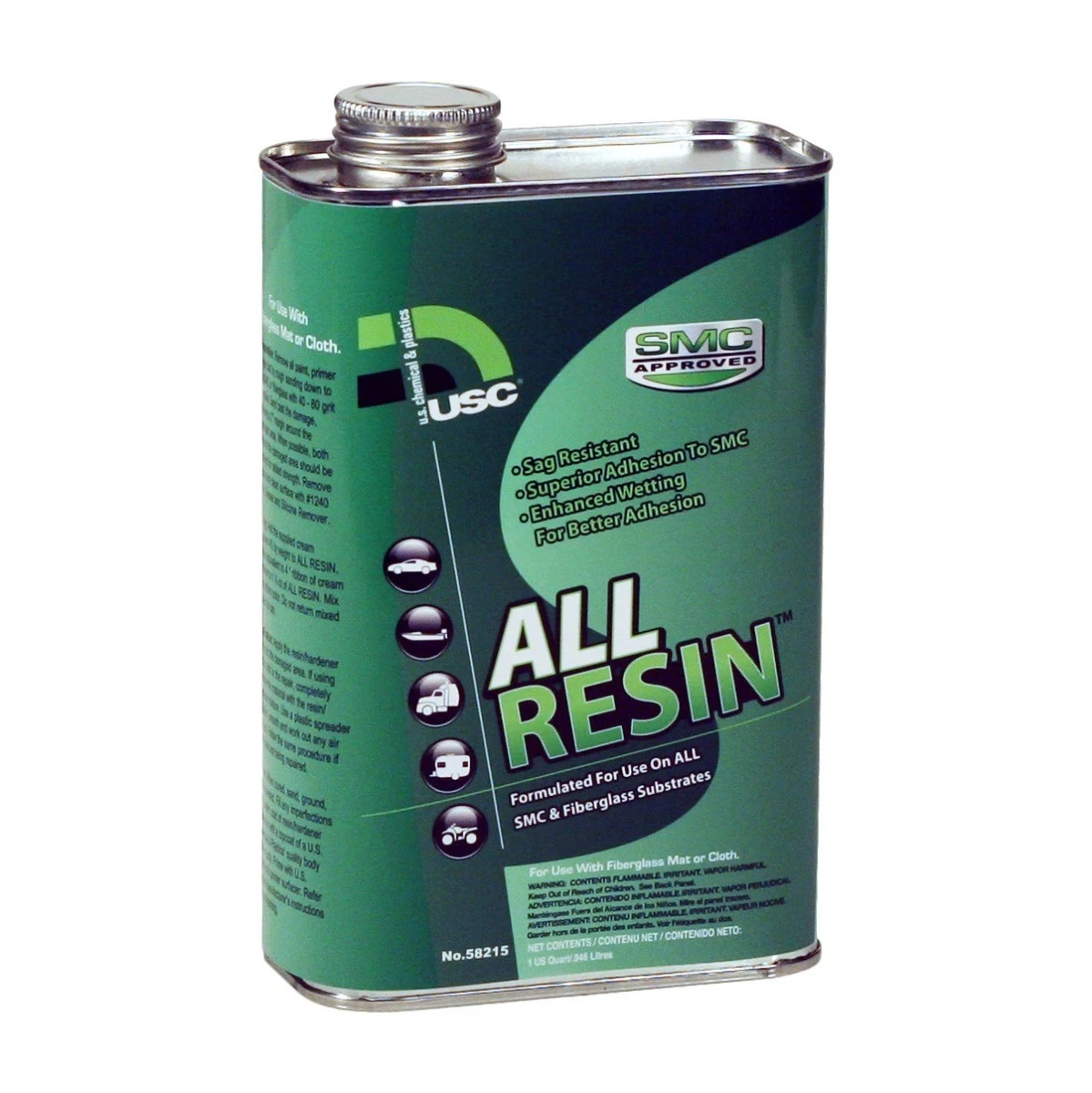 USC 58215 - All Resin Polyester- Hybrid Repair Resin 1Quart