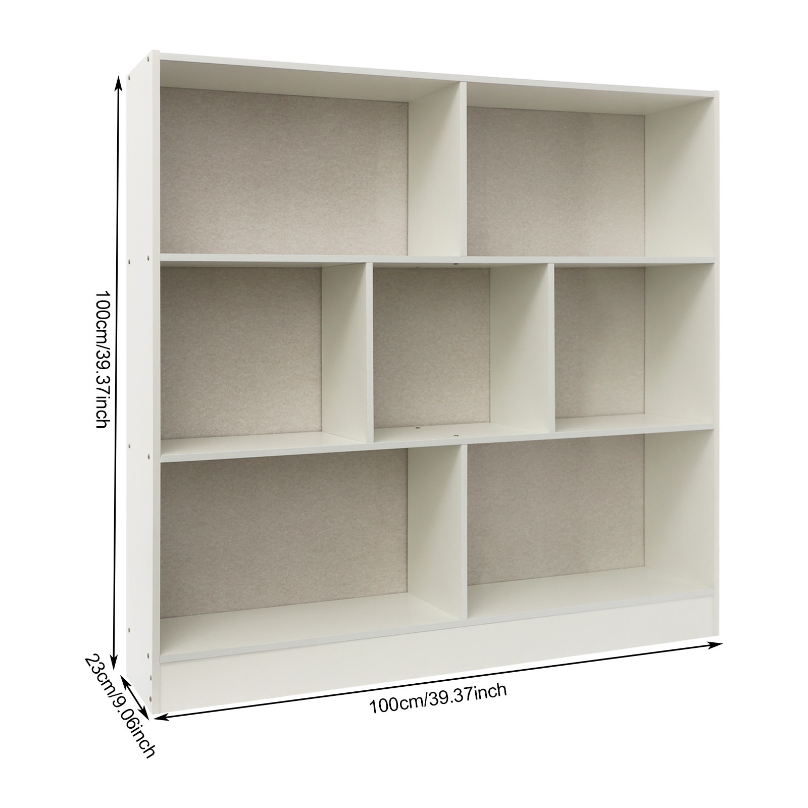 3-tier Open Shelf Bookcase 7 Cubes Storage Shelf For Home Organizer and Display