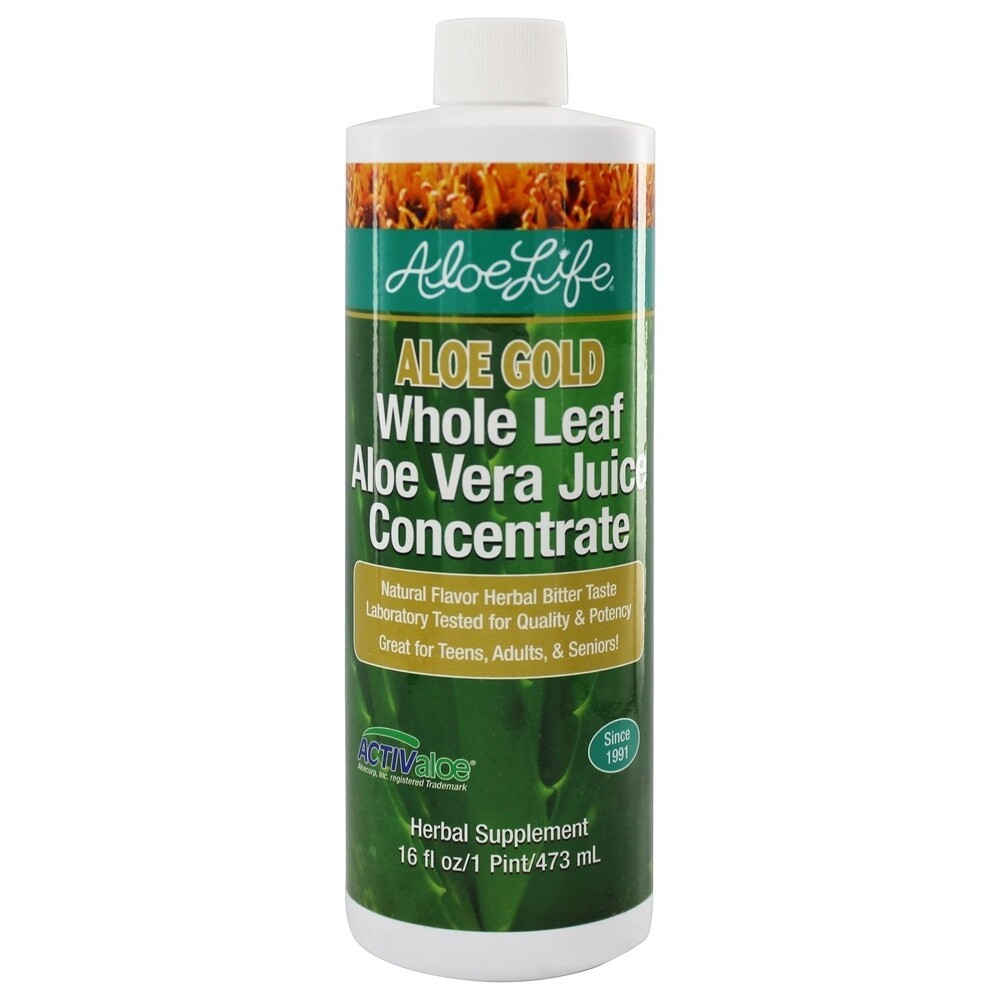 Aloe Life Aloe Gold Whole Leaf Juice Concentrate, 16 Ounce