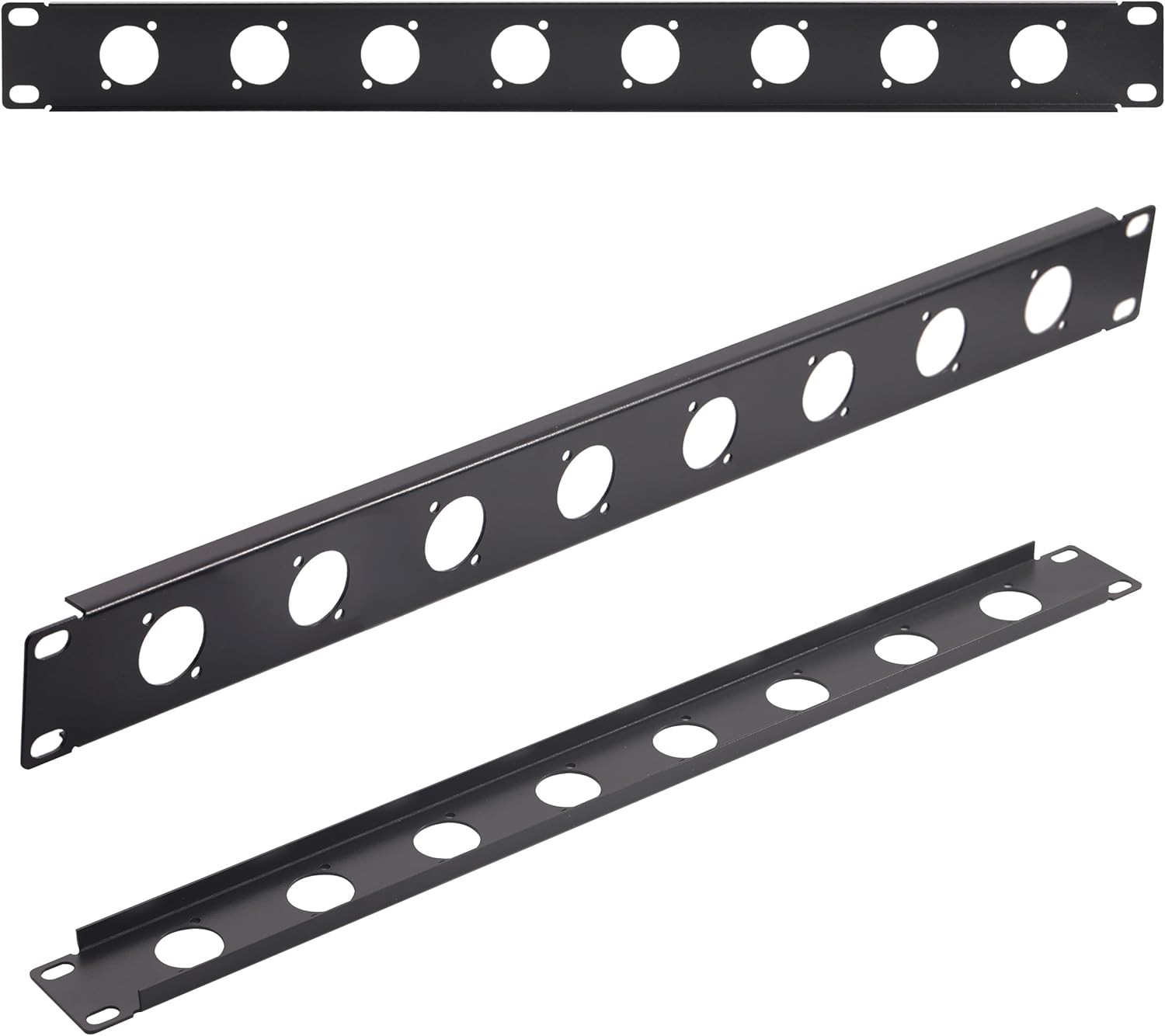 1U8D XLR HDMI Audio Rack Mount Panel for 19" Studio Equipment Enclosure
