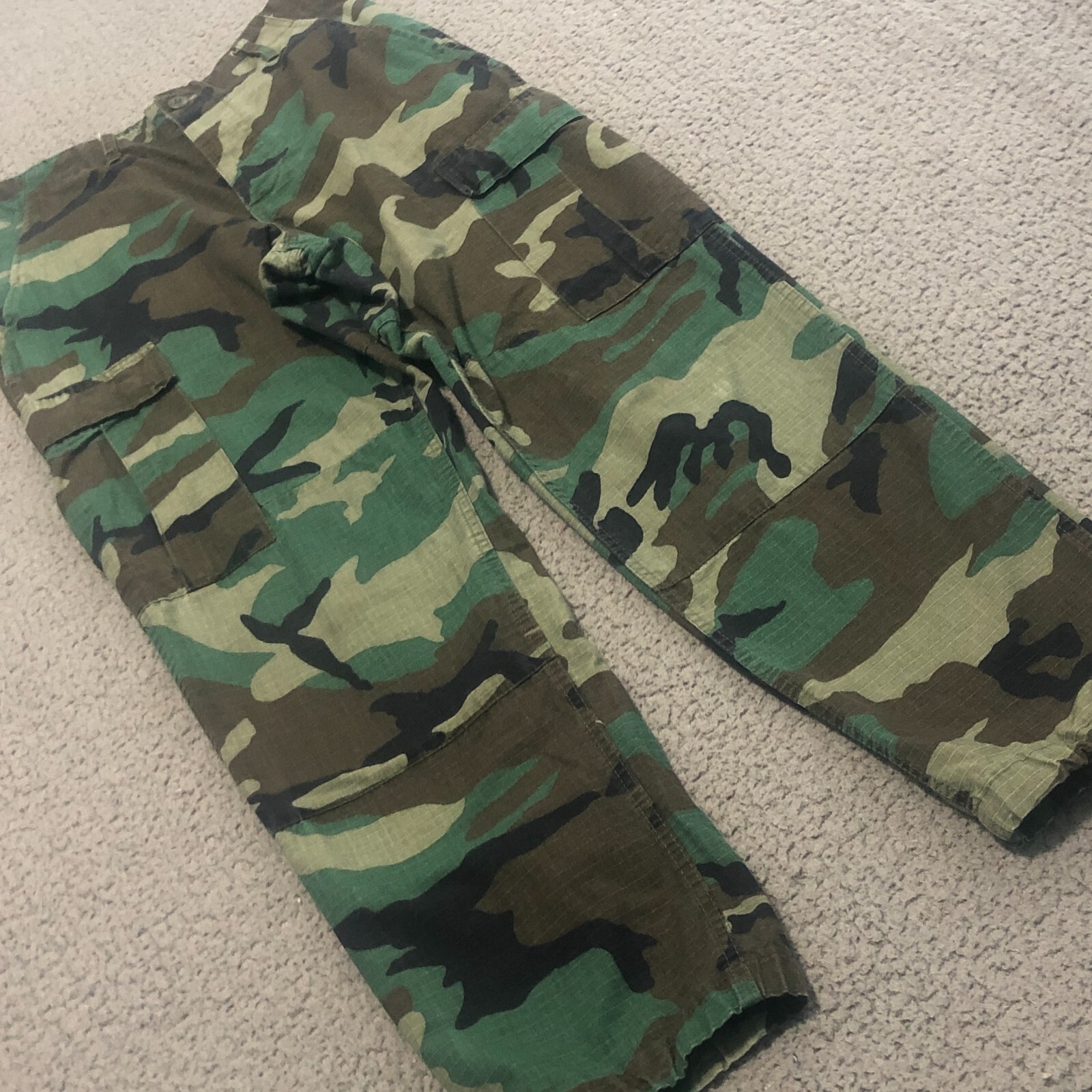 Army Pants Adult S Regular Green Camo Ripstop Combat Trousers