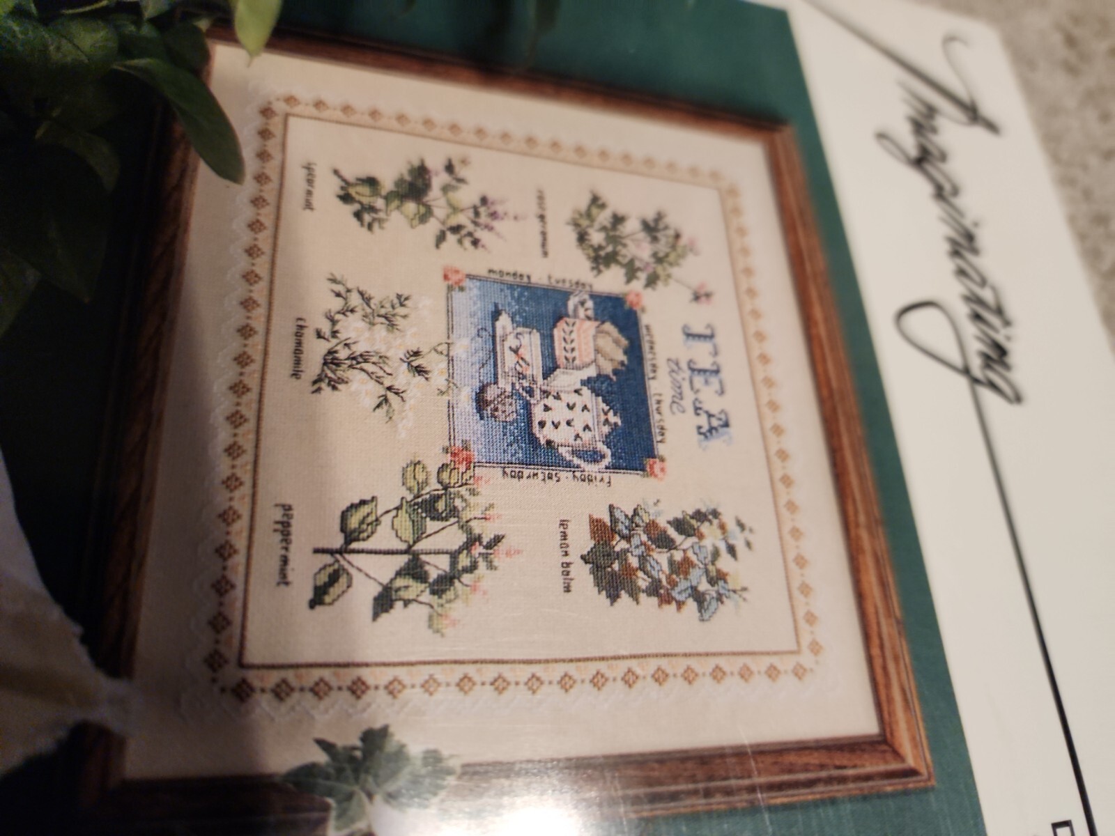Imaginating Tea Time # 97 by Diane Arthurs Cross Stitch Pattern Napkin Placemats