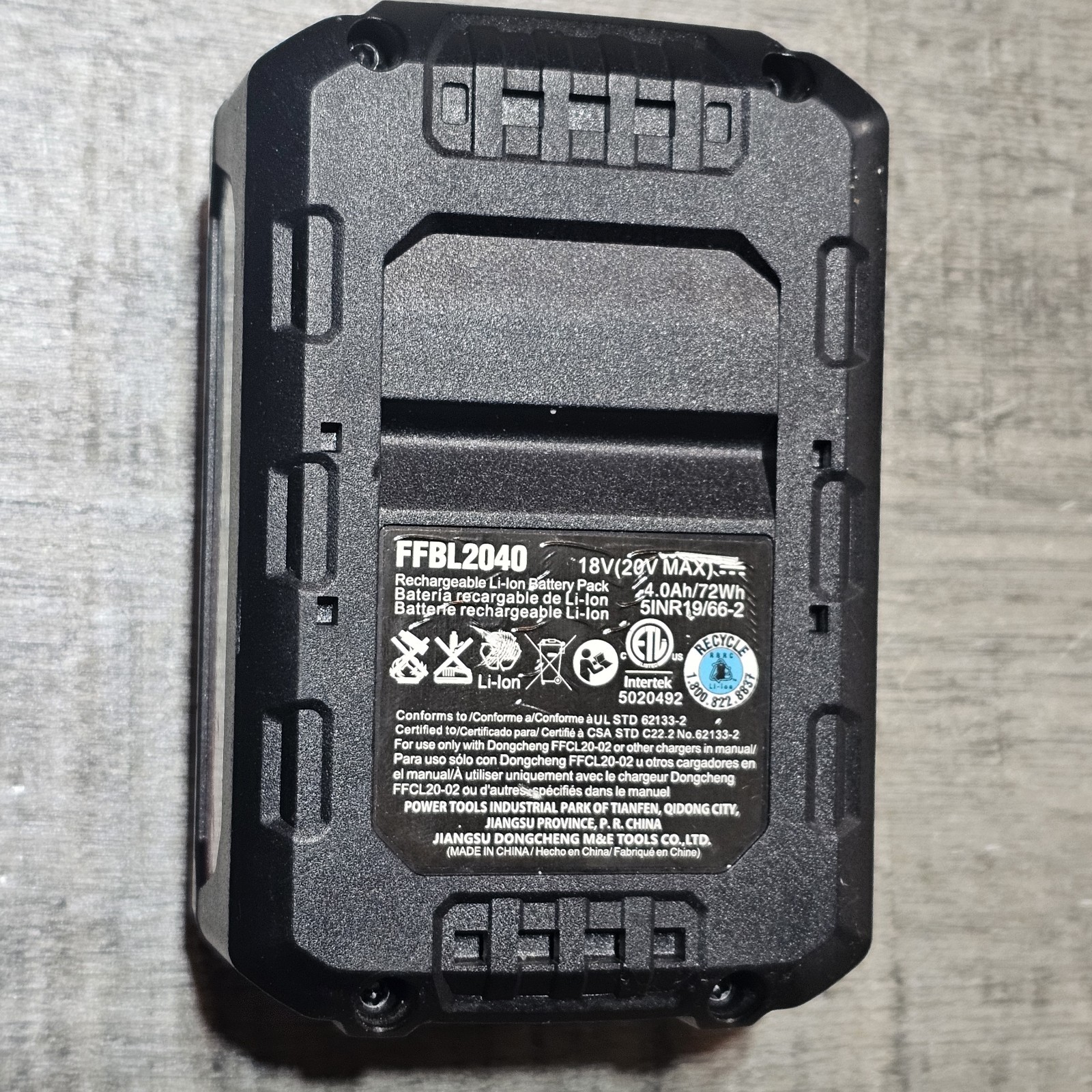 Dong Cheng 20V 4.0Ah 72Wh Replacement Battery FFBL2040