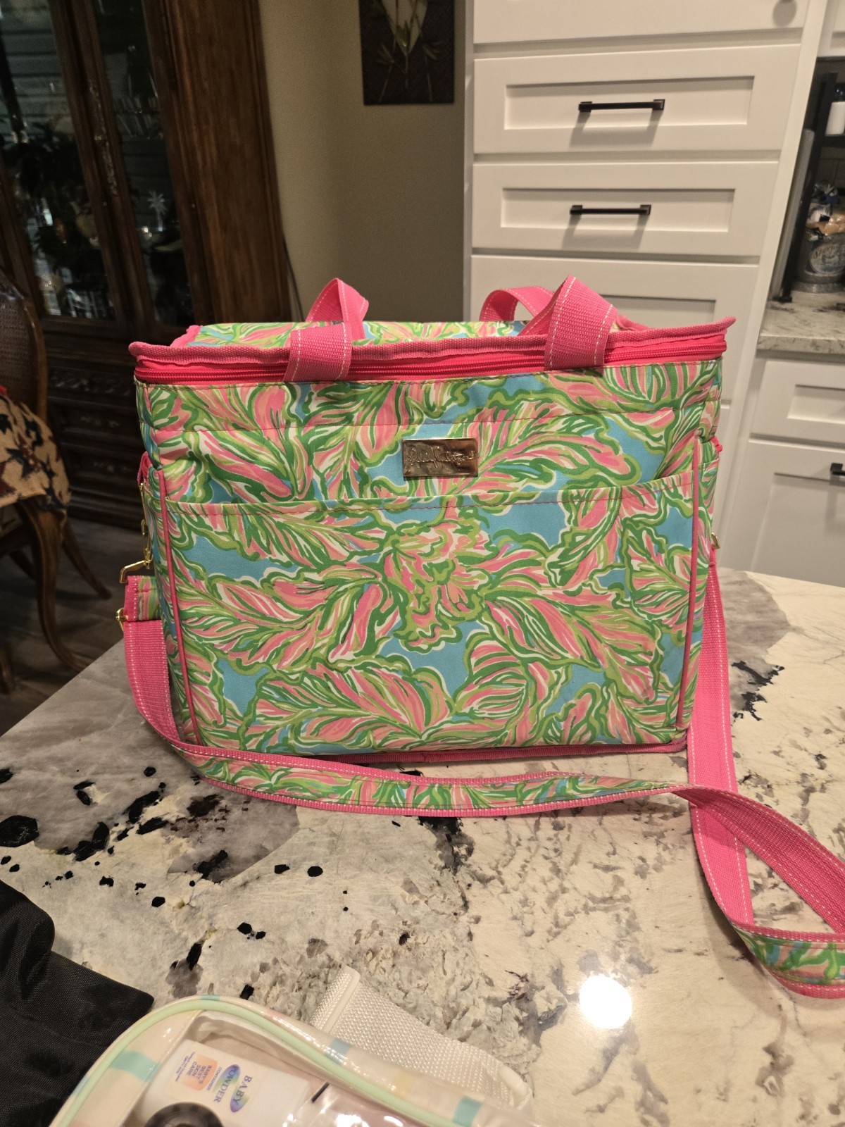 Lilly Pulitzer Insulated Soft Beach Cooler Adj. Shoulder Strap In The Bungalows